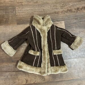 Kids penny lane brown faux fur coat. Size 2t. Cute and warm! Perfect for winter